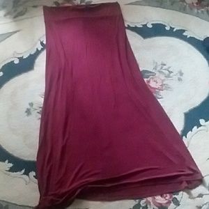 Maroon Maxi Skirt
